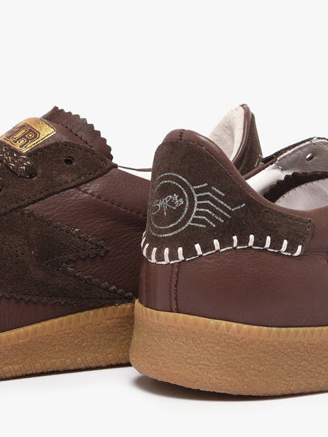 Sneakers In Leather Semerdjian Brown women ZADIK other view 2