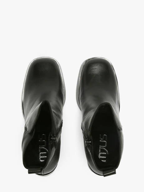Heeled Boots In Leather Mjus Black women P96212 other view 4