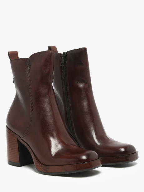 Heeled Boots In Leather Mjus Brown accessoires P96212 other view 2