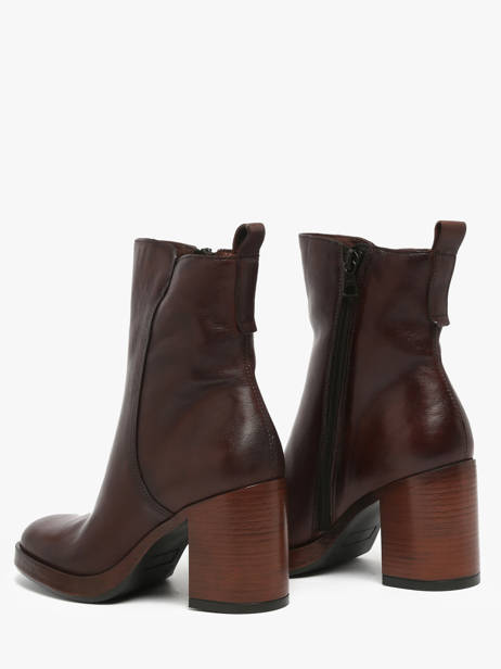 Heeled Boots In Leather Mjus Brown accessoires P96212 other view 3