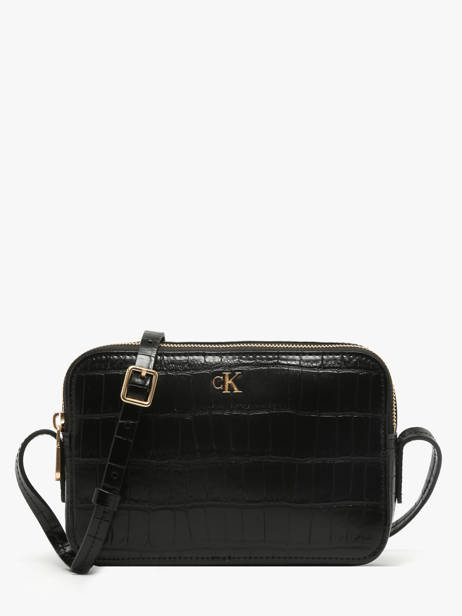 Shoulder Bag Croc Embossed Mono Calvin klein jeans Black croc embossed mono 4F3285G