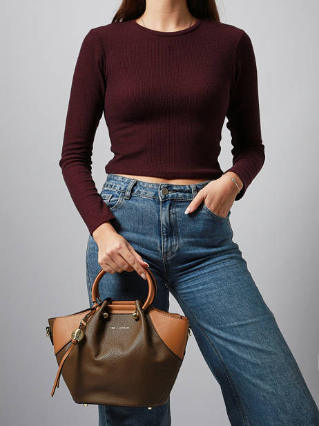 Sac Bandoulière Gretel Ted lapidus Marron gretel TLAU8931 vue secondaire 1
