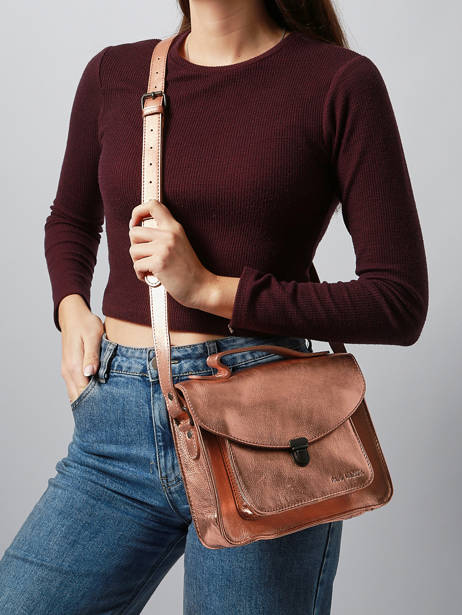 Sac  Mademoiselle George Cuir Paul marius Rose vintage GEORGE vue secondaire 1