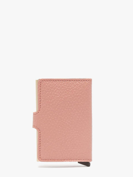 Card Holder Leather Secrid Pink pebble MPE other view 3