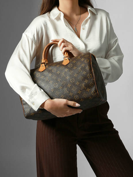 Sac Porté Main D'occasion Speedy 35 Louis vuitton Marron second life 1553900 vue secondaire 1