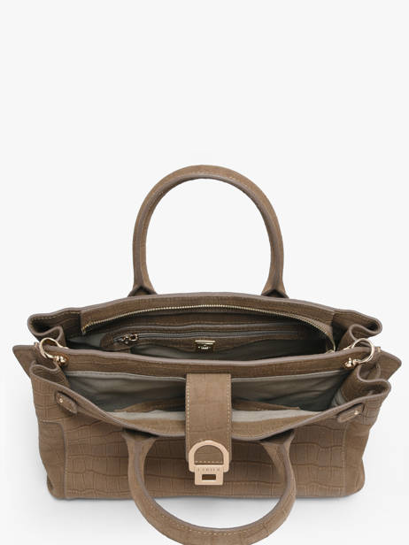 Satchel M Equestre Croco Leather Etrier Beige equestre croco EEQC142M other view 2