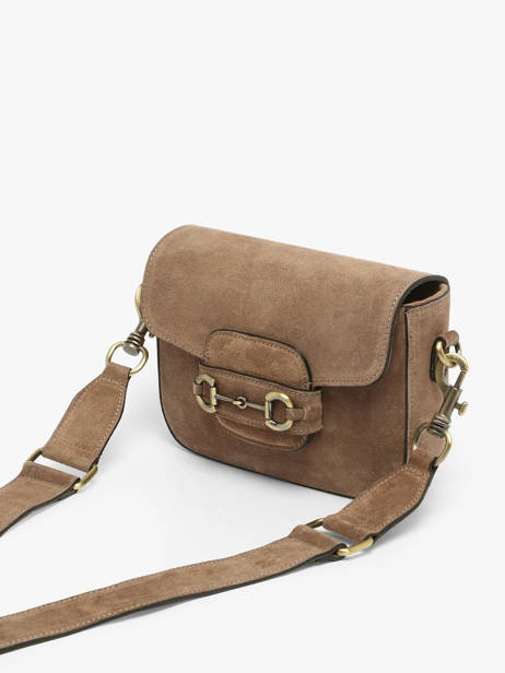 Shoulder Bag Velvet Leather Milano Brown velvet VE260611 other view 2