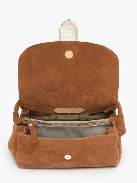 Shoulder Bag M Agnes Suede Leather Etrier Brown agnes EAGV205M other view 6
