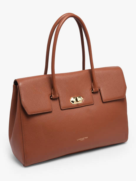 Sac Porte Epaule A4 Milano Cuir Lancaster Marron milano cosmos 57 vue secondaire 1