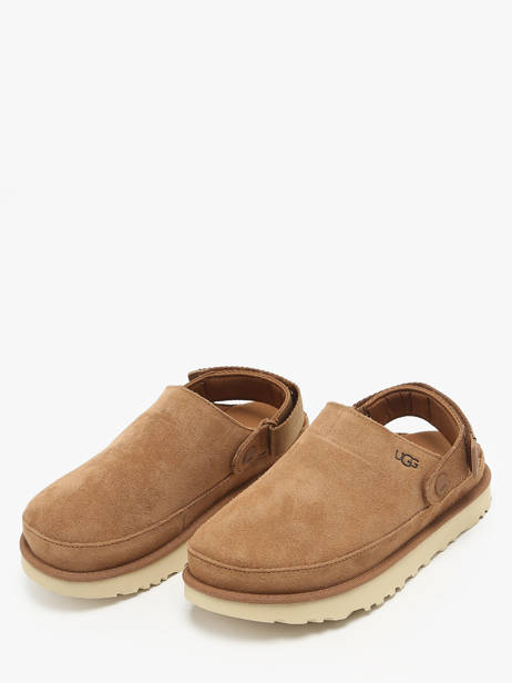 Slippers Goldenstar Clog In Leather Ugg Beige women 1138252 other view 1