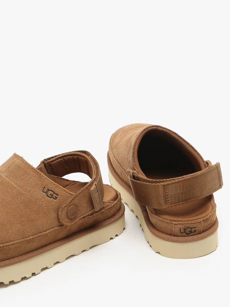 Slippers Goldenstar Clog In Leather Ugg Beige women 1138252 other view 2
