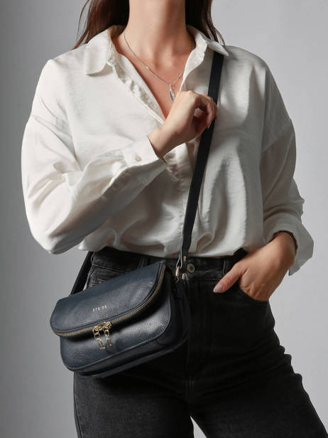 Small Leather Tradition Crossbody Bag Etrier Blue tradition ETRA059S other view 1