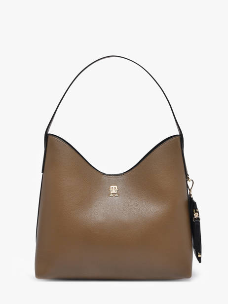 Sac Porté épaule Th Icon Polyester Tommy hilfiger Marron th icon AW18140