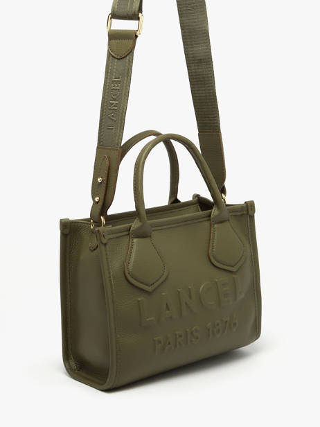 Cabas Zippé S Jour Cuir Lancel Vert jour A12995 vue secondaire 1