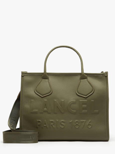 Cabas Zippé M Jour Cuir Lancel Vert jour A12996