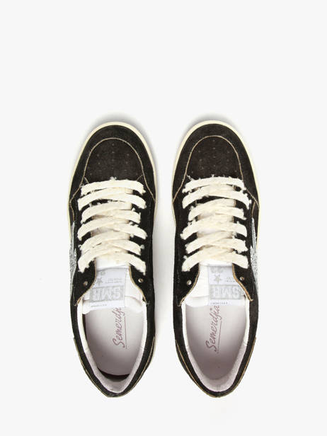 Sneakers In Leather Semerdjian Black women DANY other view 3