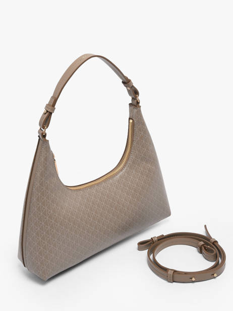 Sac Porté épaule Coated Emblem Polyester Recyclé Calvin klein jeans Marron coated emblem 4F3298G vue secondaire 1
