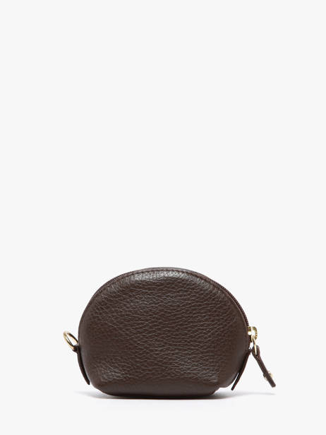 Porte-monnaie Caviar Cuir Crinkles Marron caviar 14026 vue secondaire 2