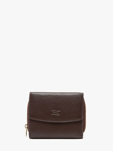 Leather Caviar Wallet Crinkles Brown caviar 14201