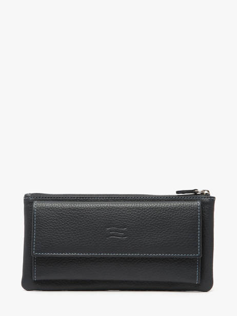 Wallet Caviar Leather Crinkles Blue caviar 14104