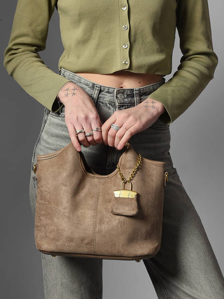 Sac Porté Main Wt Velvet Miniprix Beige wt velvet KJ62074 vue secondaire 1