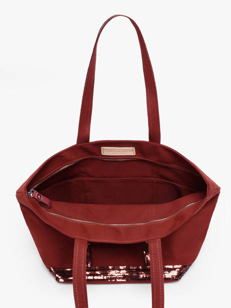Sac Porté Main Cabas Coton Vanessa bruno Rouge cabas 1V40378 vue secondaire 2