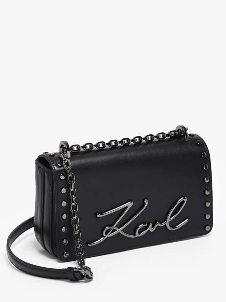Sac Bandoulière K Signature Cuir Karl lagerfeld Noir k signature B1W30049 vue secondaire 1