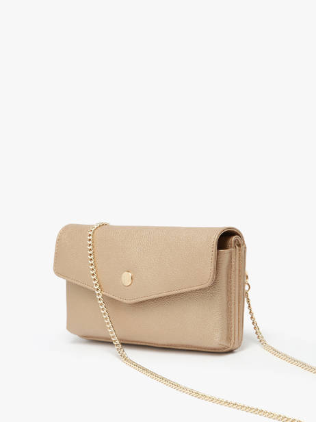 Sac Pochette Luna Cuir Avec Chaînette Amovible Hexagona Or luna 688422 vue secondaire 2