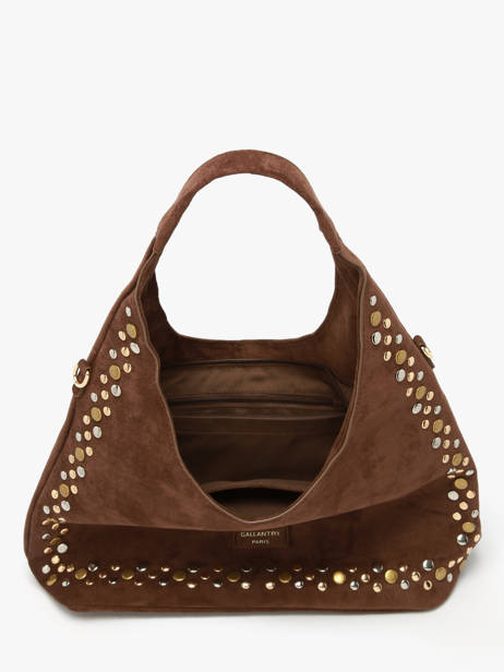 Shoulder Bag Velvet Studs Miniprix Brown velvet studs JC53002 other view 2