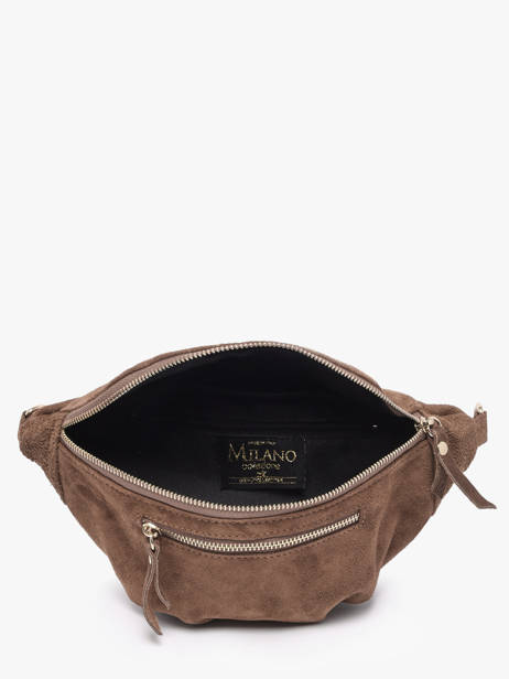 Sac Banane Cuir Milano Beige velvet VE24119O vue secondaire 3
