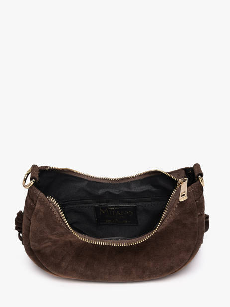 Shoulder Bag Velvet Leather Milano Brown velvet VE25064O other view 3