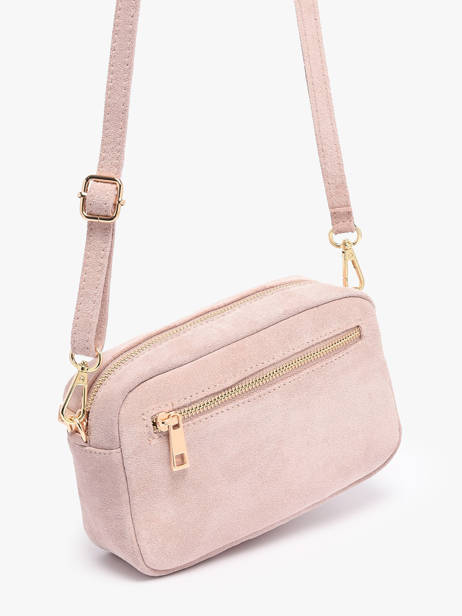 Shoulder Bag Velvet Leather Milano Pink velvet VE25115 other view 2