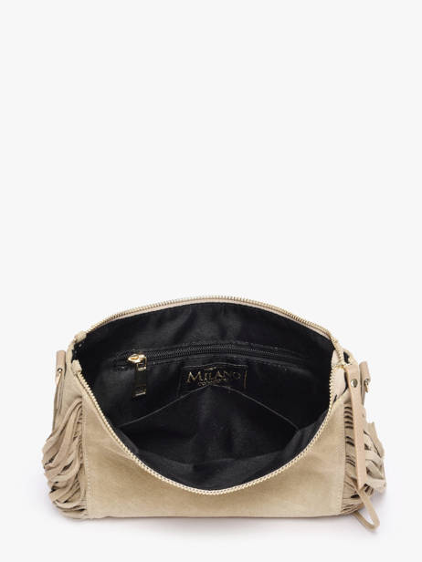 Sac Bandoulière Velvet Cuir Milano Beige velvet VE25113 vue secondaire 2