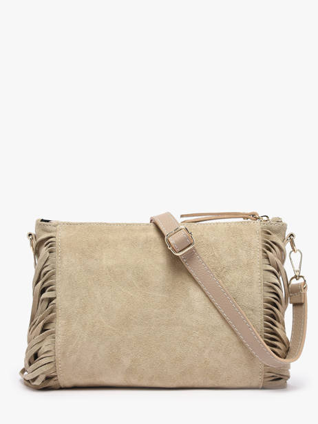 Sac Bandoulière Velvet Cuir Milano Beige velvet VE25113 vue secondaire 3