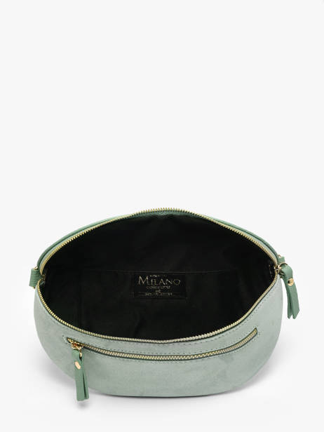 Sac Banane Cuir Milano Vert velvet caviar VC24111 vue secondaire 3