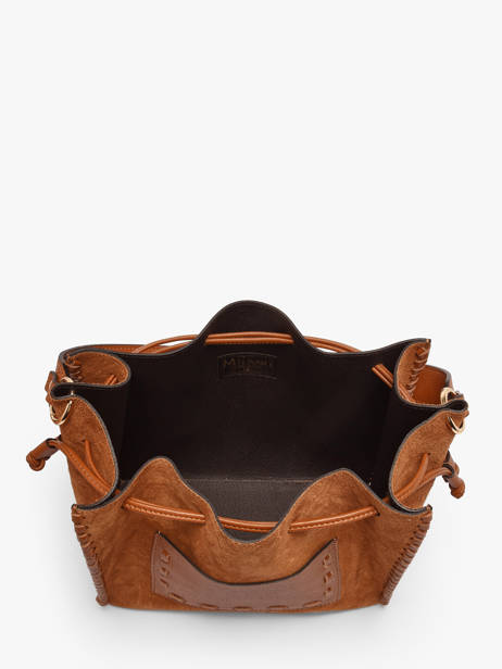 Satchel Velvet Caviar Leather Milano Brown velvet caviar VC25113 other view 2