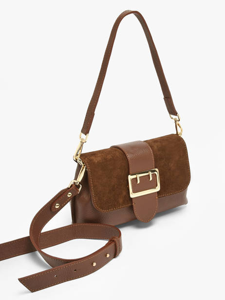 Satchel Velvet Caviar Leather Milano Brown velvet caviar VC25114 other view 1