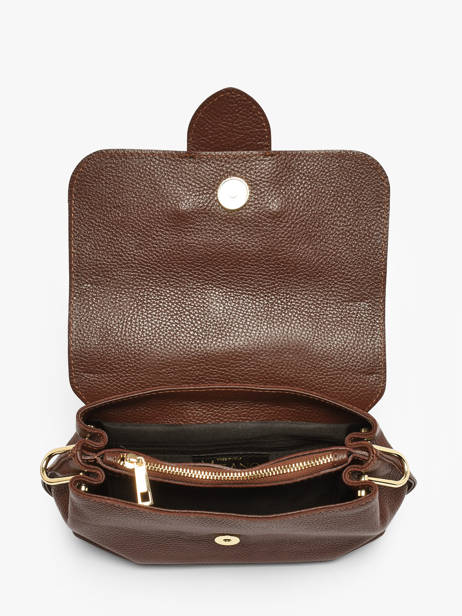 Satchel Velvet Caviar Leather Milano Brown velvet caviar VC25114 other view 2