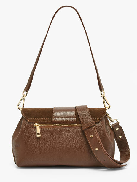 Satchel Velvet Caviar Leather Milano Brown velvet caviar VC25114 other view 3