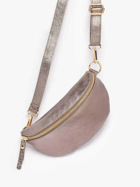 Sac Banane Cuir Milano Argent nine NI19091 vue secondaire 2
