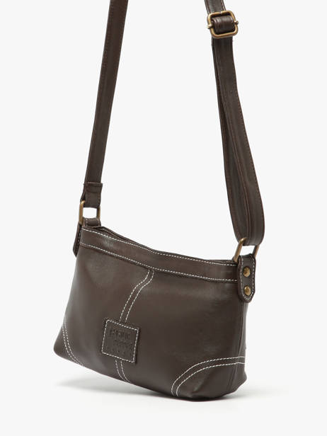 Shoulder Bag Seam Leather Basilic pepper Brown seam BSEA01 other view 1