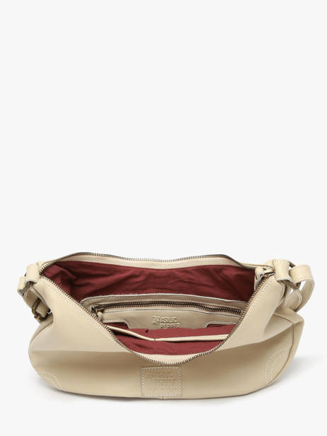 Shoulder Bag Seam Leather Basilic pepper Beige seam BSEA03 other view 2