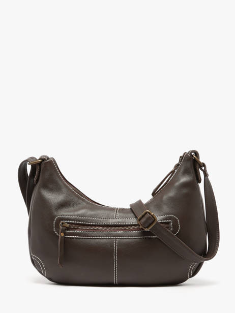 Sac Bandoulière Seam Cuir Basilic pepper Marron seam BSEA03 vue secondaire 4
