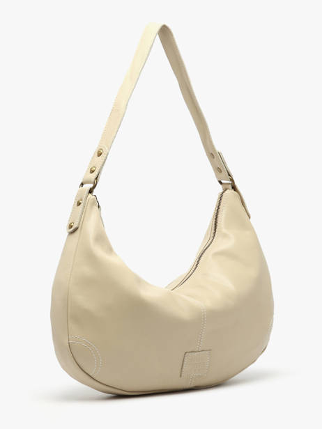 Sac Porté épaule Seam Cuir Basilic pepper Beige seam BSEA04 vue secondaire 1