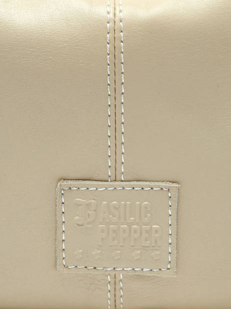 Sac Porté épaule Seam Cuir Basilic pepper Beige seam BSEA04 vue secondaire 4