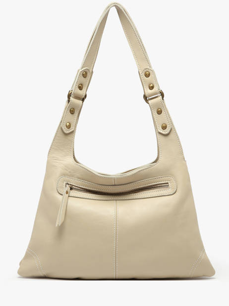 Sac Porté épaule Seam Cuir Basilic pepper Beige seam BSEA05 vue secondaire 3