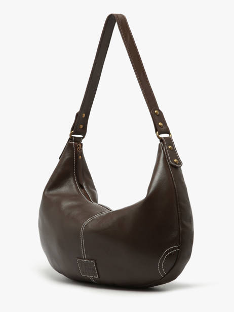 Sac Porté épaule Seam Cuir Basilic pepper Marron seam BSEA04 vue secondaire 1