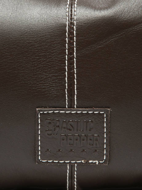 Sac Porté épaule Seam Cuir Basilic pepper Marron seam BSEA04 vue secondaire 4