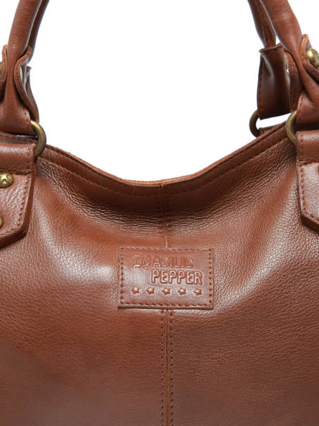 Sac Porté Main Dakota Cuir Basilic pepper Marron dakota BDAK22 vue secondaire 4