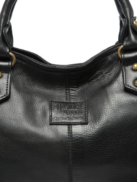 Satchel Dakota Leather Basilic pepper Black dakota BDAK22 other view 4